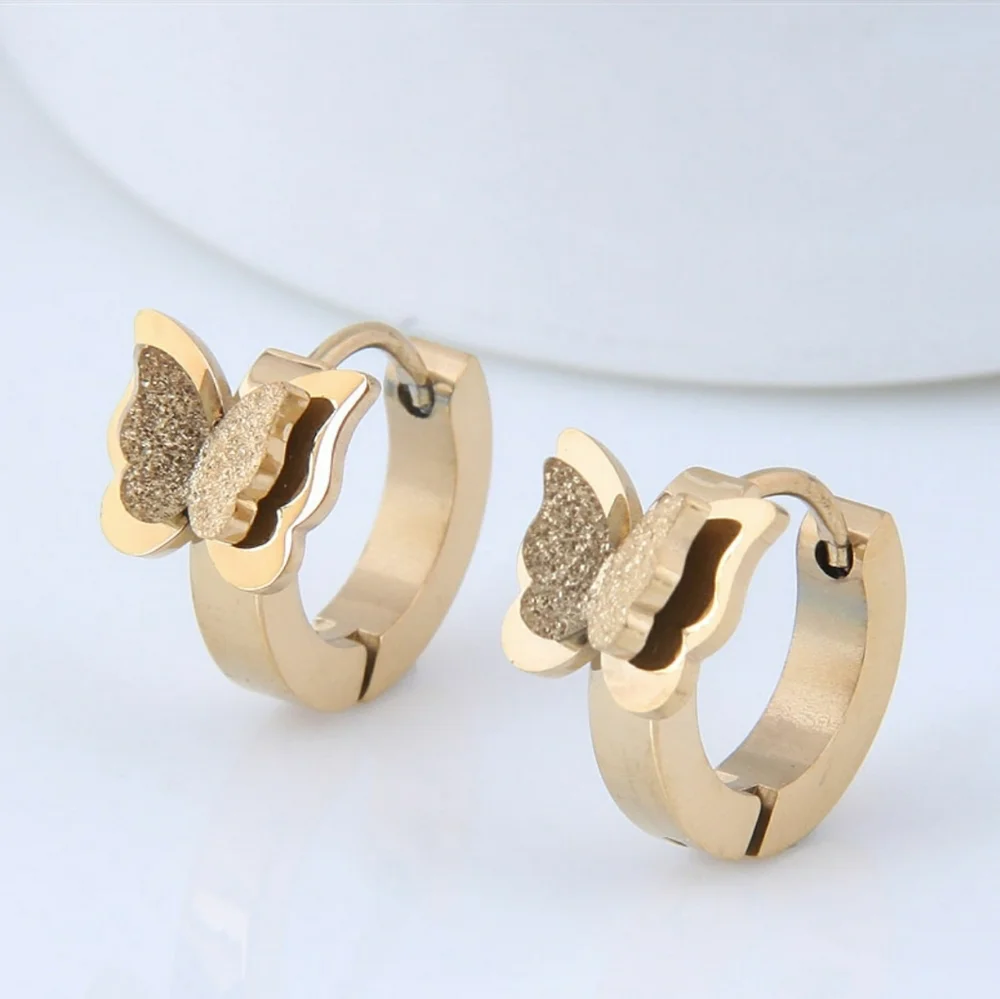 NEW!🦋Buttlefly Earings Stainless Steel 8mm - Picture 2 of 2